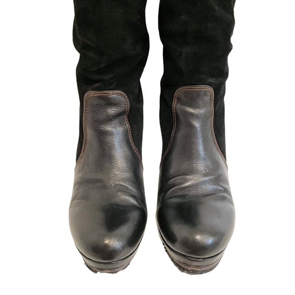 Chie Mihara Tall Suede Platform Heeled Boots 42 - Picture 6 of 8